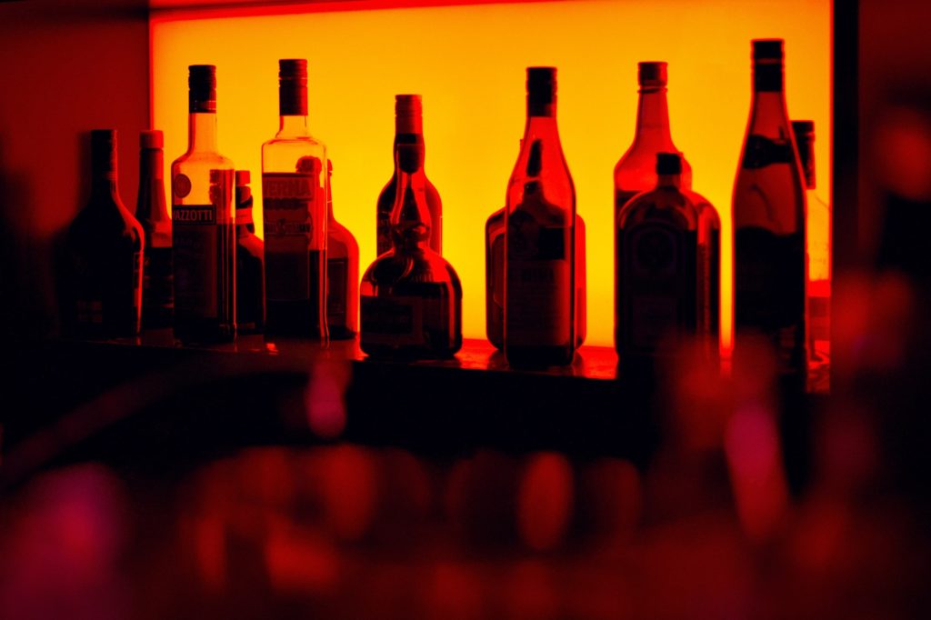 bottles at bar