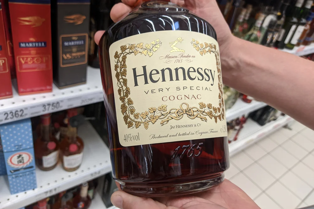 Bottle of Hennessy liquor type